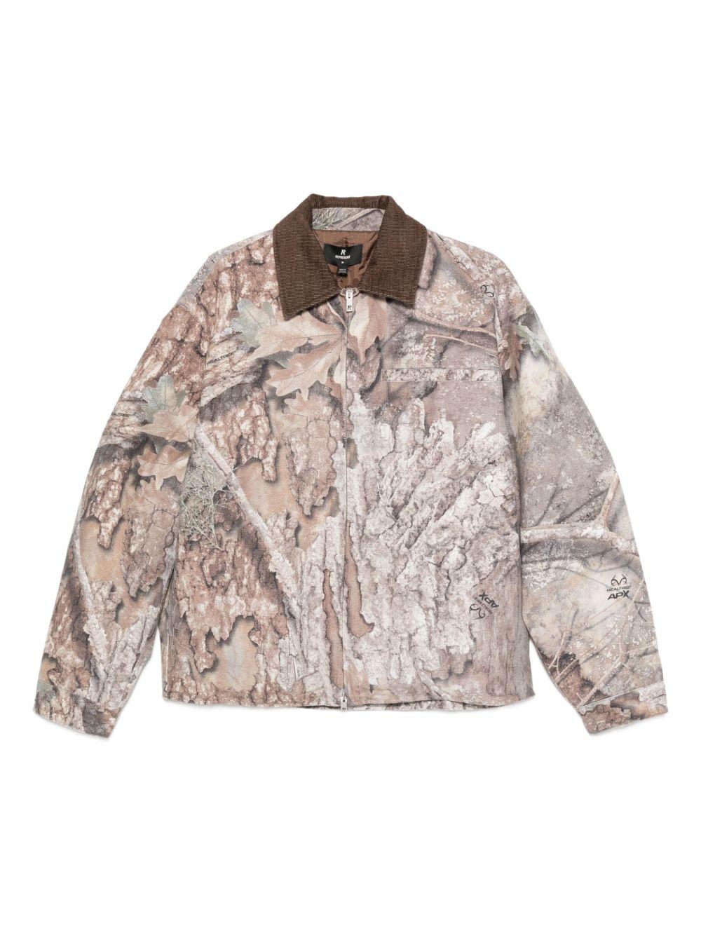 Giacca con stampa camouflage in beige e marrone Represent - uomo 