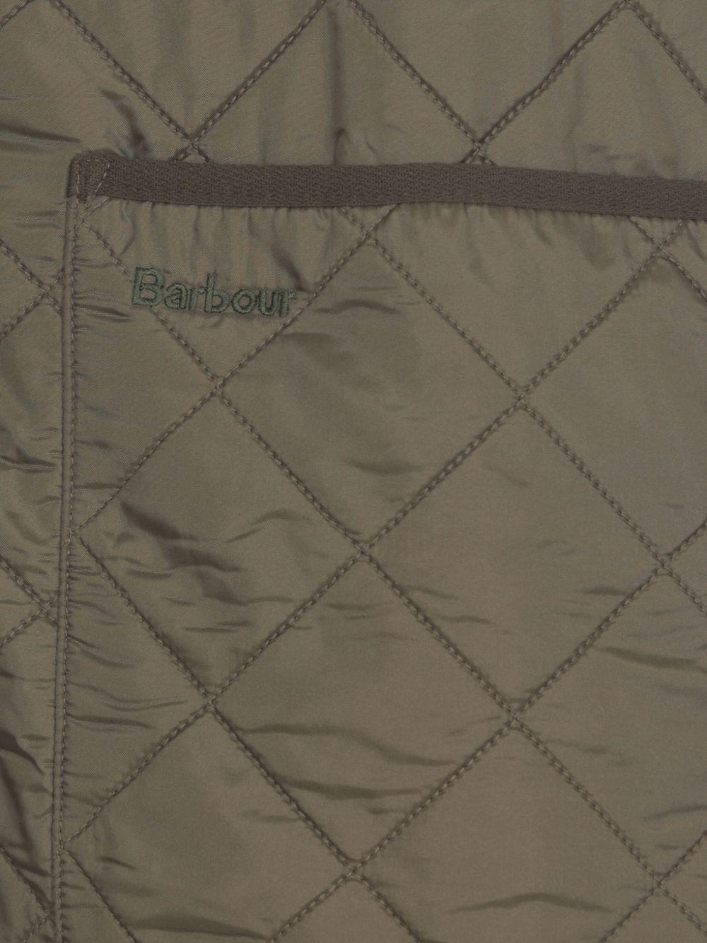 Gilet trapuntato con zip in verde Barbour - uomo 