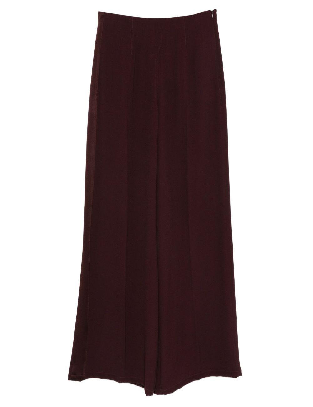 Pantaloni con inserti laterali in bordeaux Forte forte - donna 