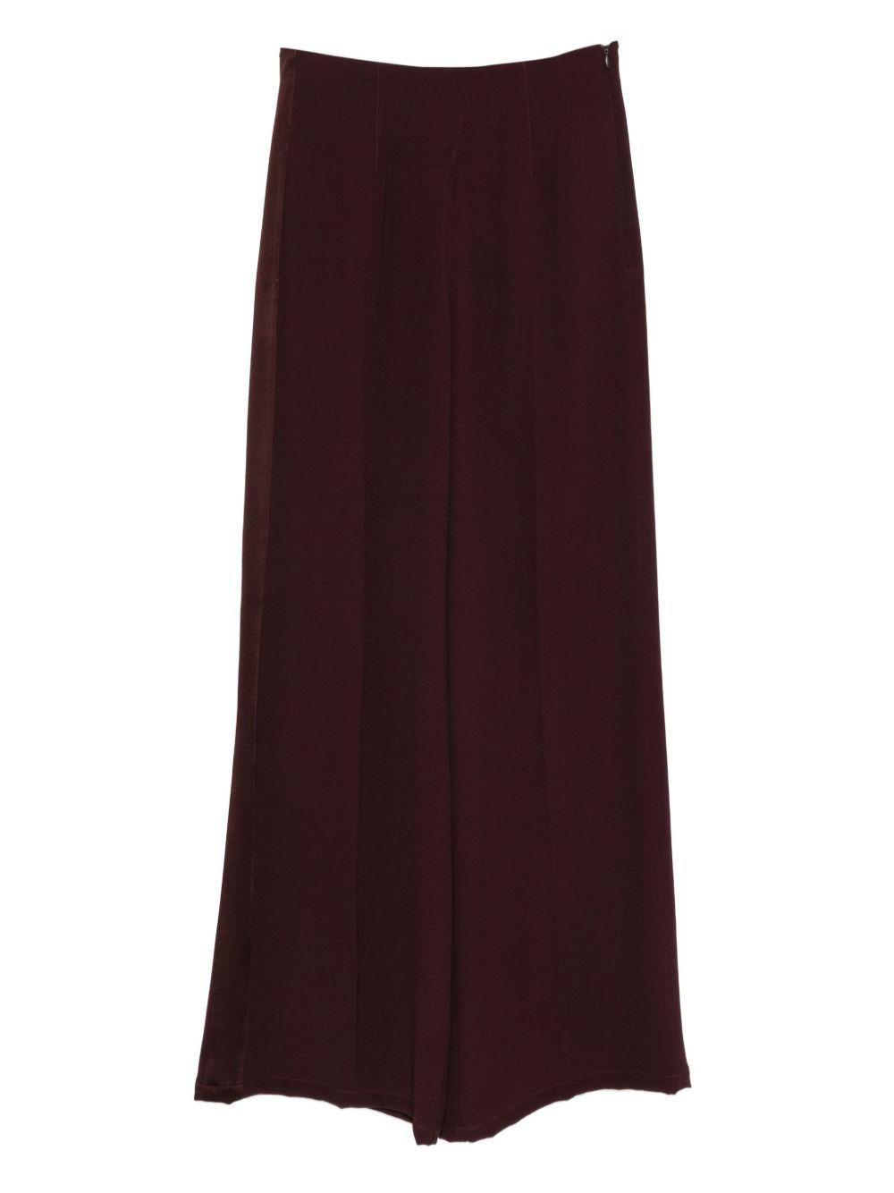 Pantaloni con inserti laterali in bordeaux Forte forte - donna 