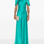 Abito lungo satinato in tuchese Alberta Ferretti - donna 