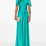 Abito lungo satinato in tuchese Alberta Ferretti - donna 