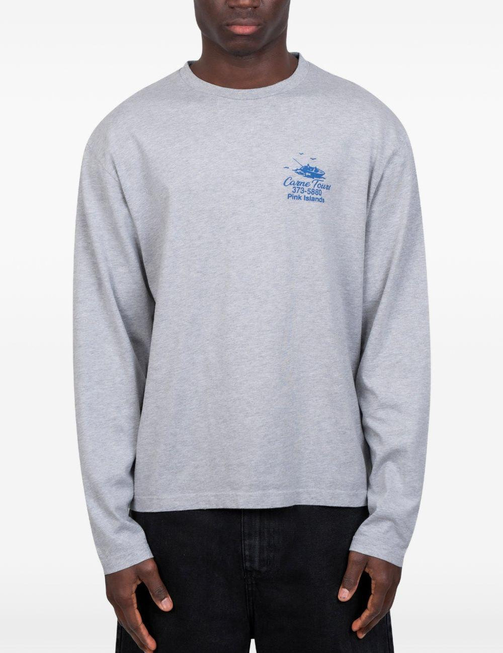 T-shirt a maniche lunghe del tour mondiale in grigio Carne bollente - uomo 