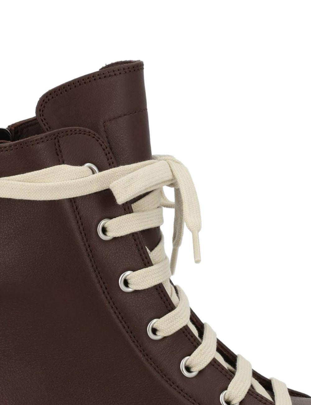 Sneakers con lacci in marrone Rick owens - donna 