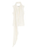 Top Lavalliere con foulard in avorio