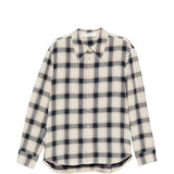 Camicia a maniche lunghe a quadri WES in blu e beige Sefr - uomo 