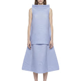 Top a collo alto in celeste Melitta Baumeister - donna 