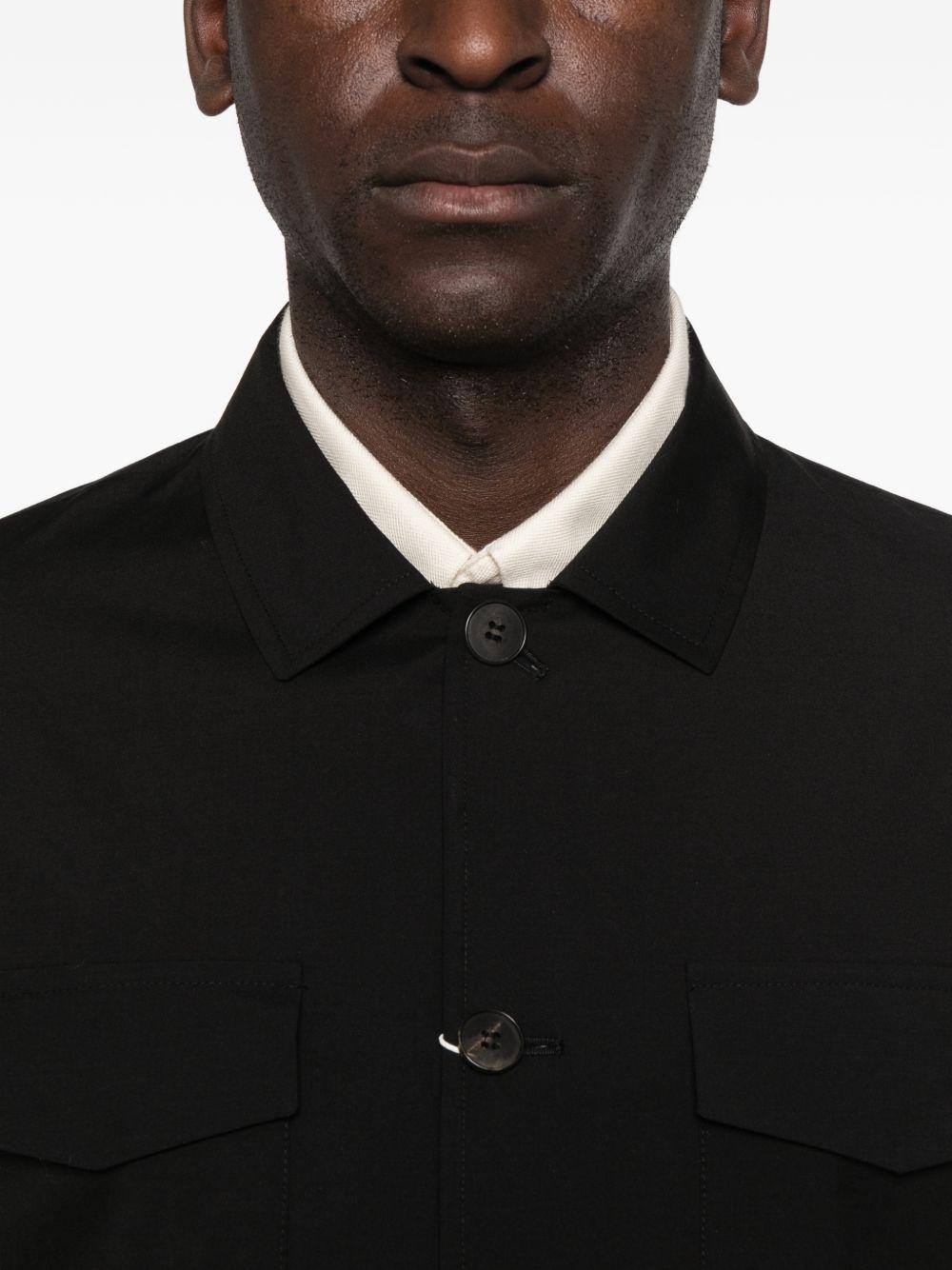 Giacca-camicia con bottoni in nero Grayed - uomo 