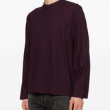 T-shirt a coste in viola Our legacy - uomo 