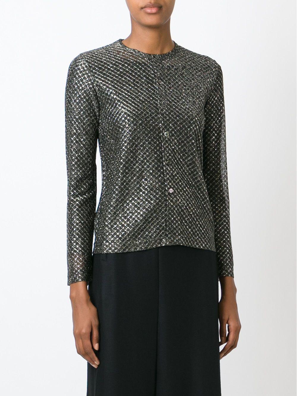 Cardigan con effetto metallico in nero  Junya Watanabe - donna 