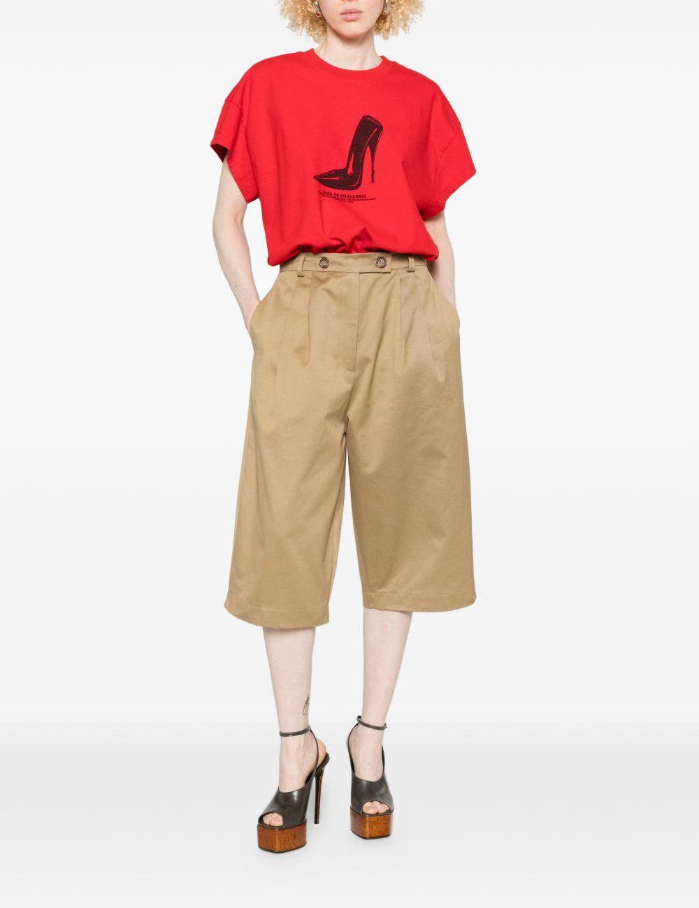Body con stampa logo in rosso Willy chavarria - donna 