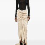 Gonna lunga drappeggiata in rosa Rick Owens - donna 