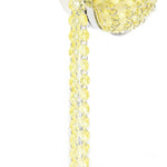 Clutch in raso giallo con cristalli 