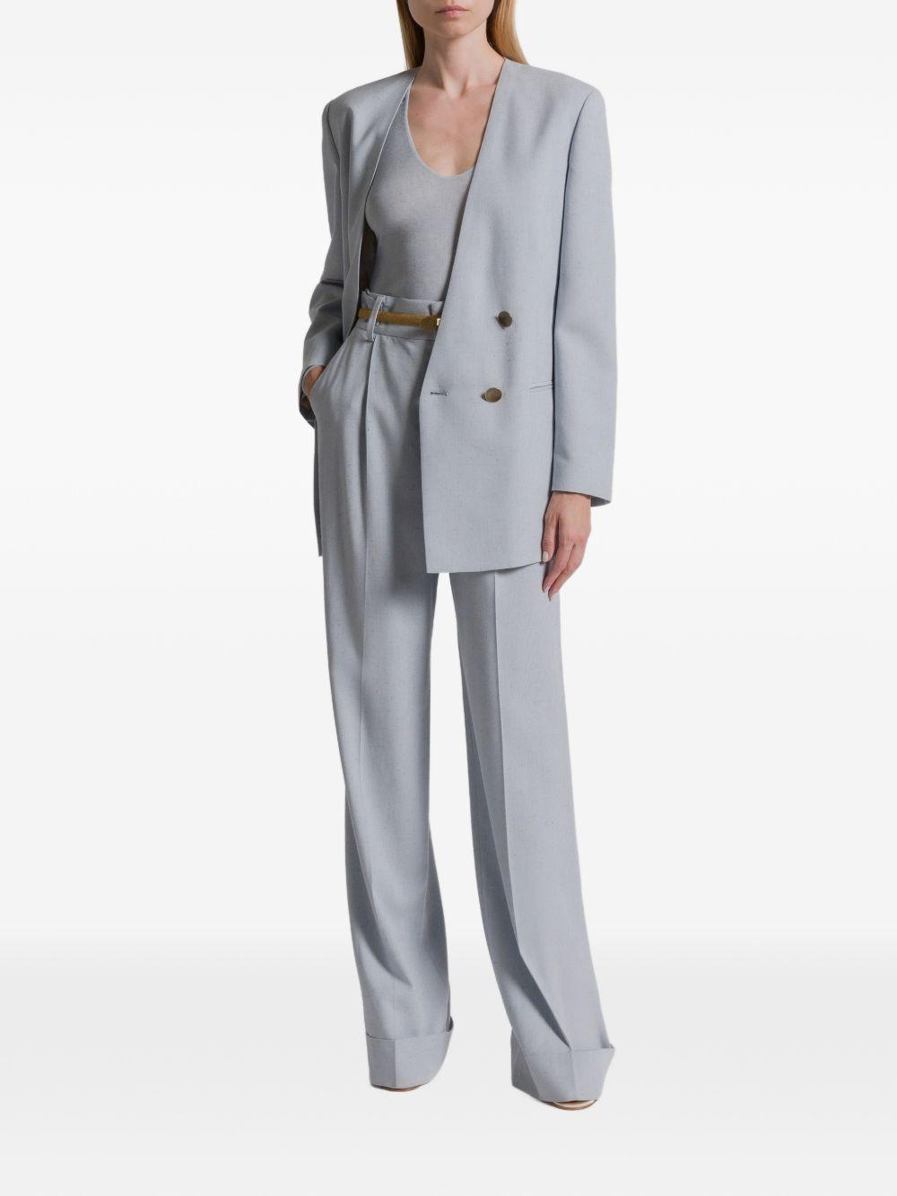 Giacca doppiopetto senza revers in azzurro chiaro Alberta Ferretti - donna 