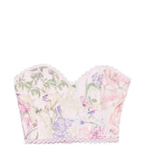 Top con stampa floreale e bordo in pizzo in rosa Charo ruiz ibiza 1989 - donna 