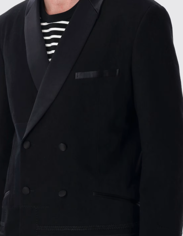 Blazer doppiopetto in nero Junya Watanabe - uomo 