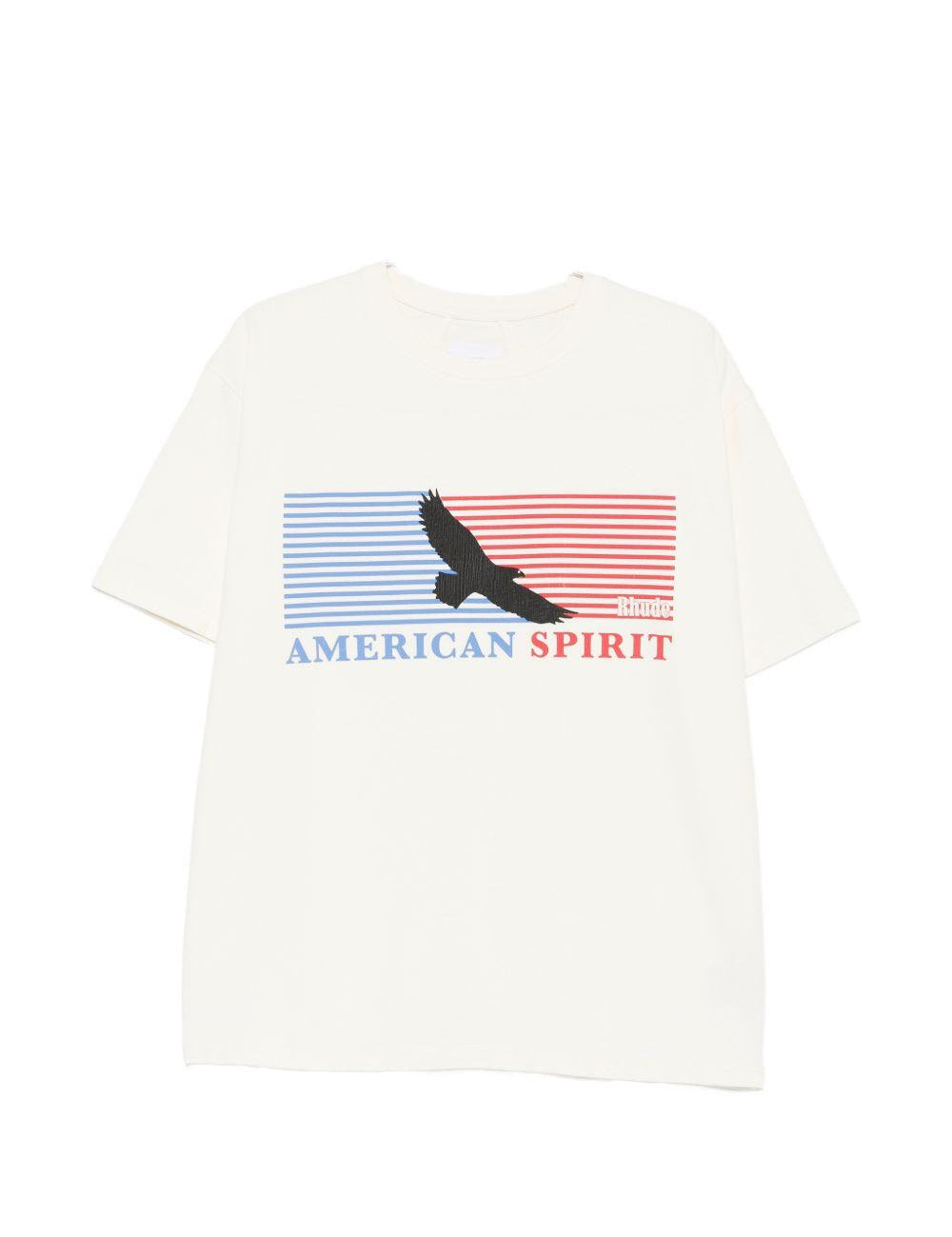T-shirt con stampa grafica in bianco Rhude  - uomo 