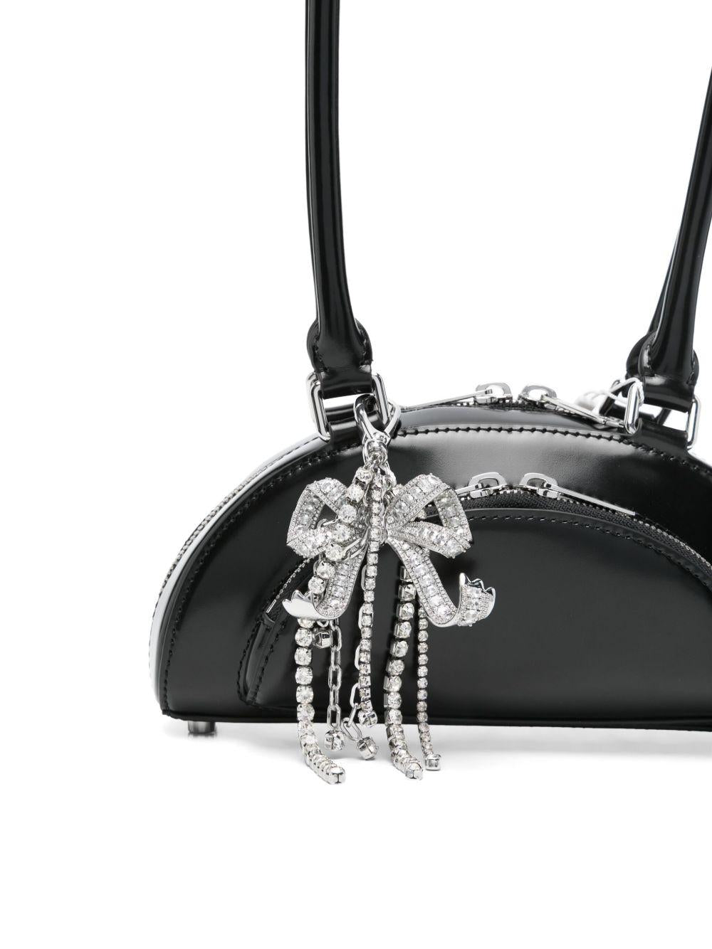 Borsa a spalla con charm in nero Self-portrait - donna 
