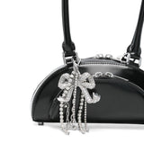 Borsa a spalla con charm in nero Self-portrait - donna 