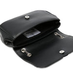 Borsa a spalla con catena in nero 