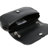 Borsa a spalla con catena in nero 
