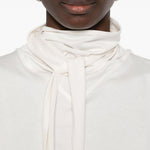 T-shirt con foulard in avorio Lemaire - donna 