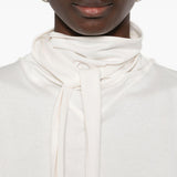 T-shirt con foulard in avorio Lemaire - donna 