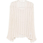 Maglione a maniche lunghe AETAS in maglia aperta in bianco Sefr - uomo 