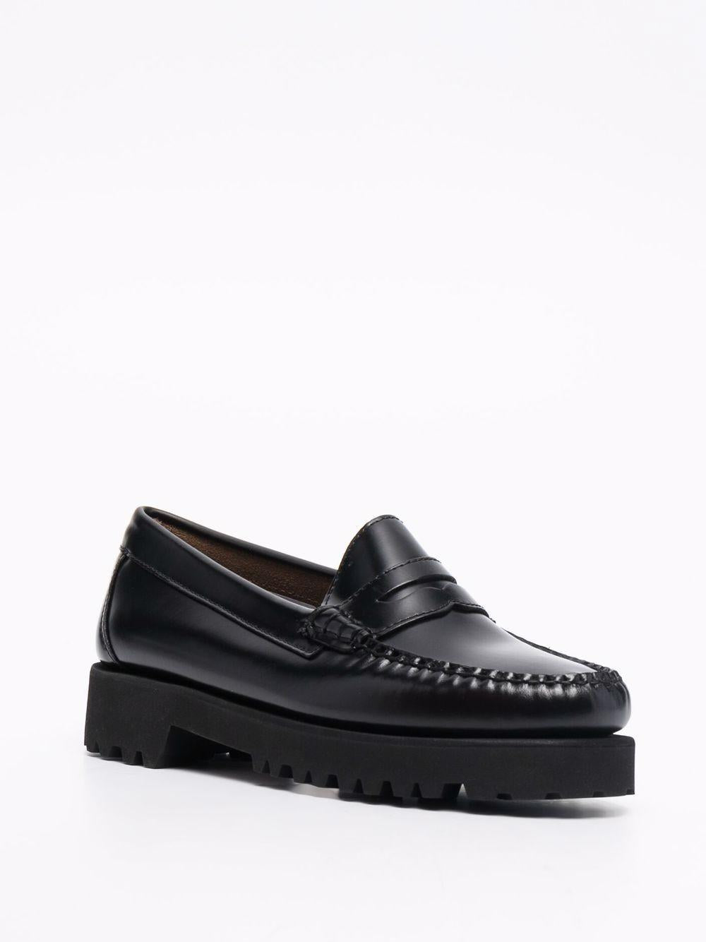 Mocassini con effetto lucido in nero Gh bass - donna 