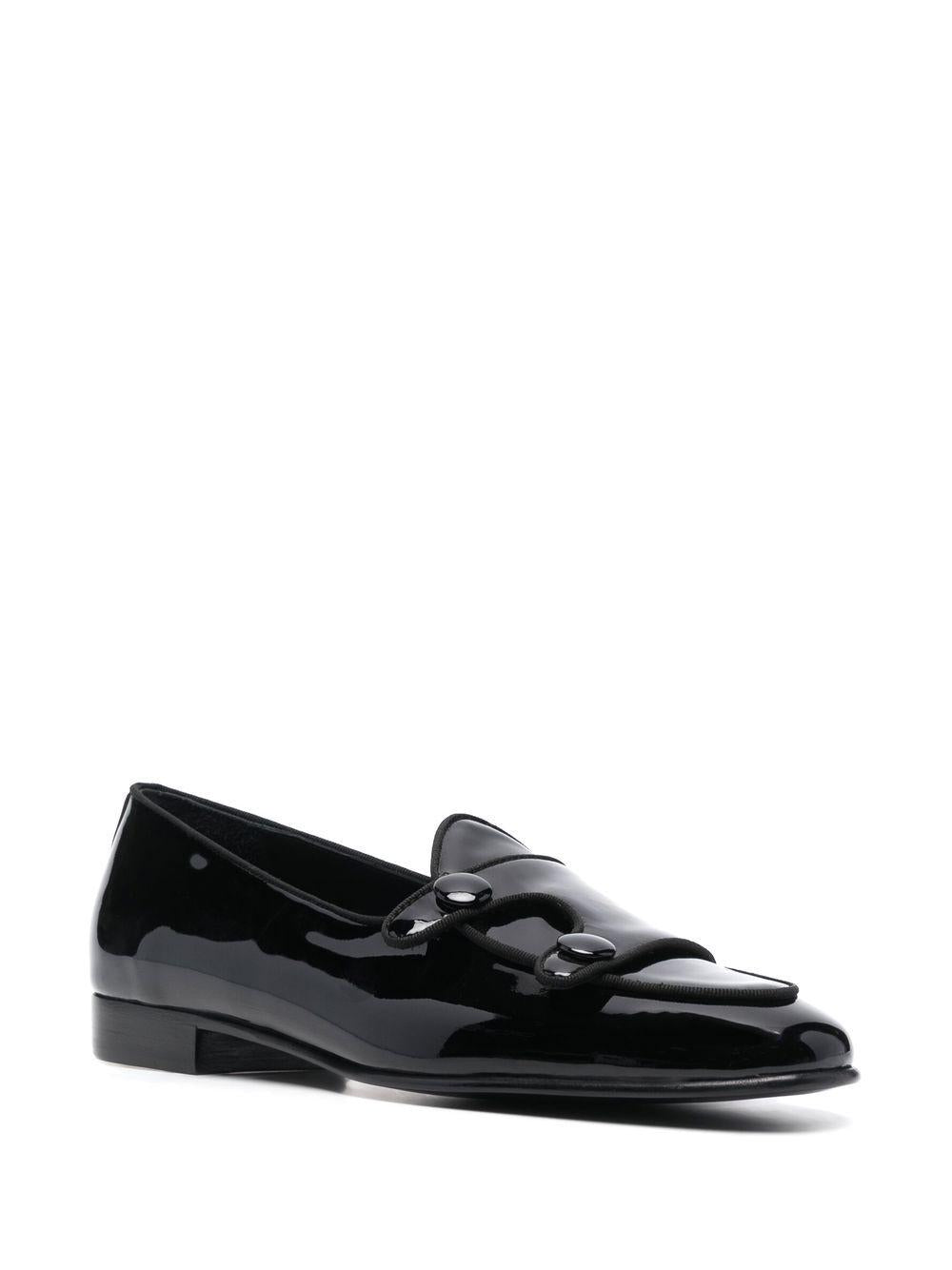 Mocassini in pelle lucida in nero Edhèn milano - uomo 