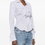 Camicia Drunken a righe in azzurro Vivienne westwood - donna 