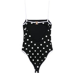 Costume da bagno a pois in nero Self-portrait - donna 