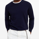 Maglione a girocollo in blu Brunello cucinelli - uomo 