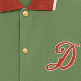 Camicia con logo ricamato in verde Drole de monsieur - uomo 