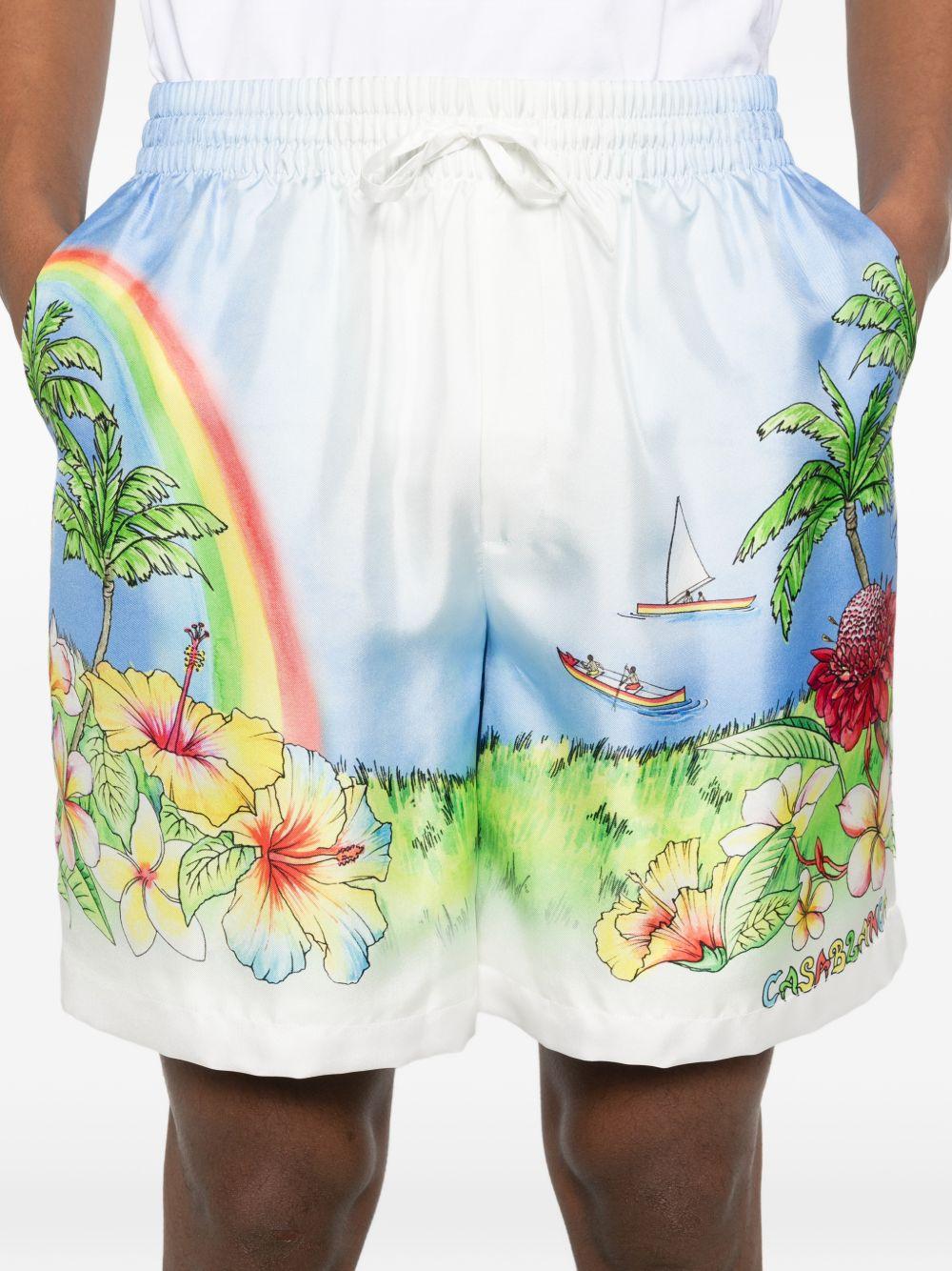 Pantaloncini stampati aloha in multicolore Casablanca - uomo 