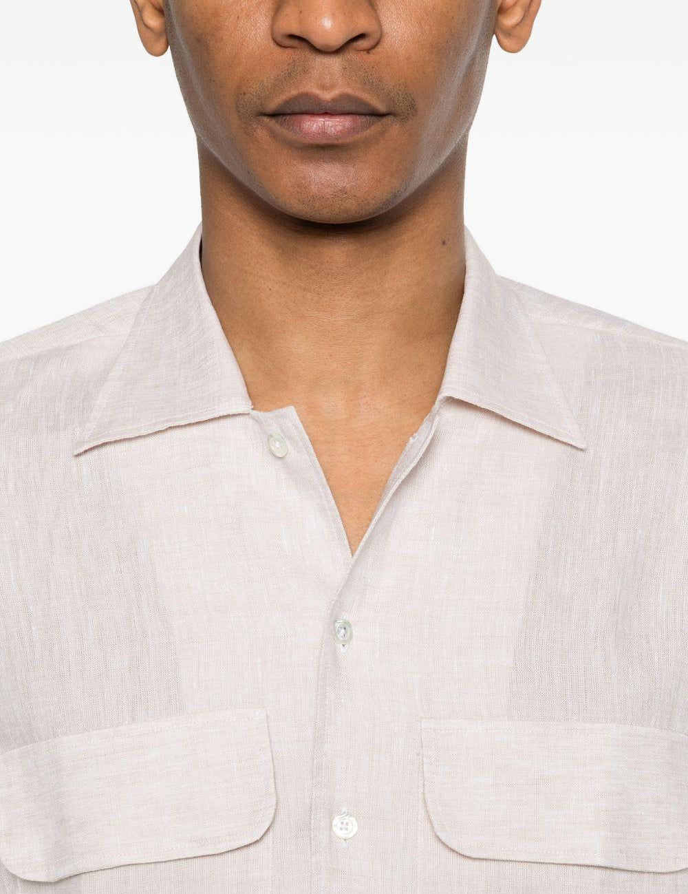 Camicia con taschino in rosa chiaro Tagliatore - uomo 