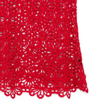Gonna in pizzo floreale in rosso Norma kamali - donna 