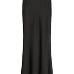 Gonna maxi con finitura satinata in nero Norma kamali - donna 