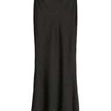 Gonna maxi con finitura satinata in nero Norma kamali - donna 