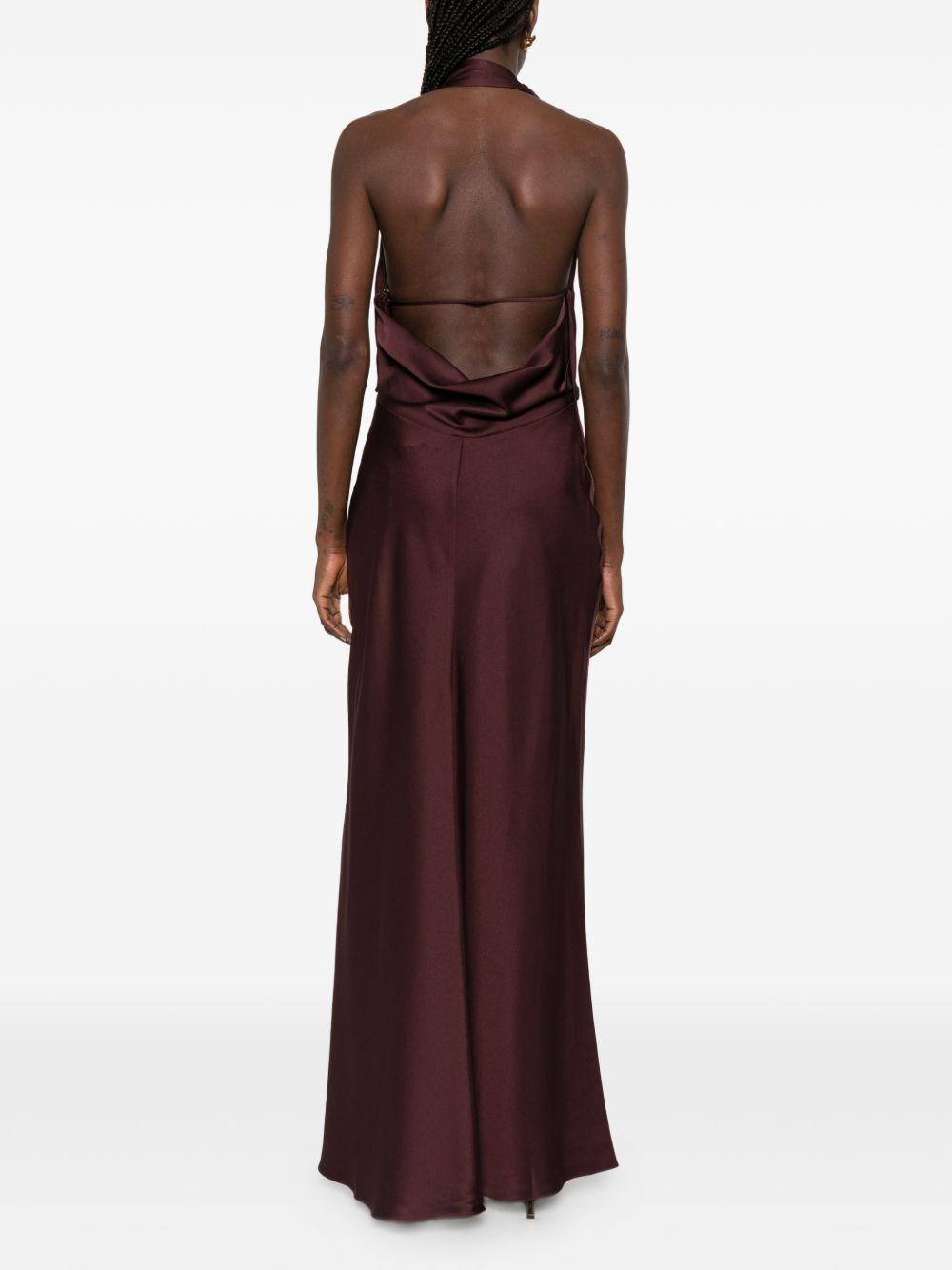 Abito con scollo all'americana in bordeaux Simkhai - donna 