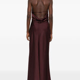 Abito con scollo all'americana in bordeaux Simkhai - donna 