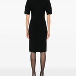Abito midi in maglia fine in nero Toteme - donna 