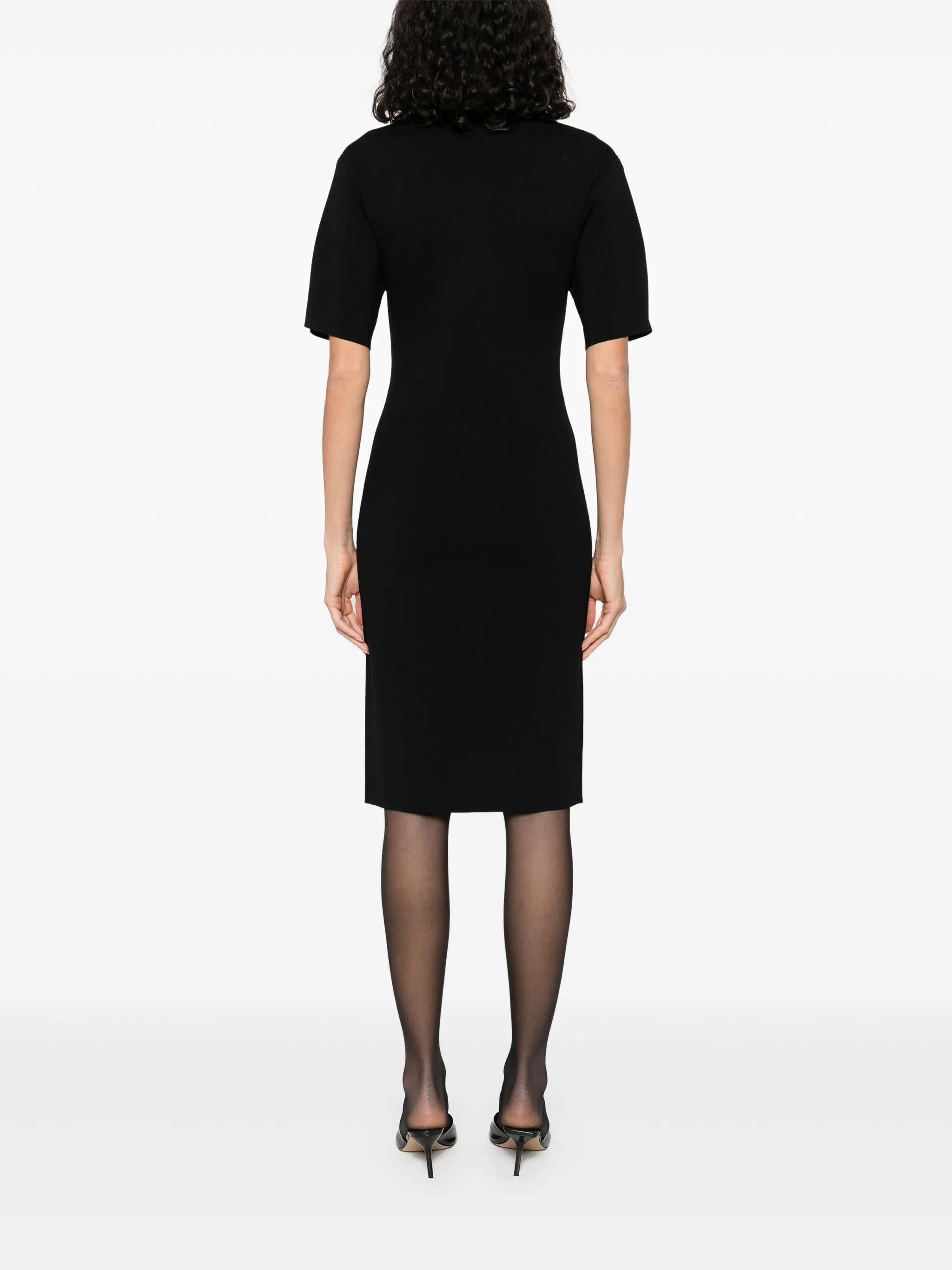 Abito midi in maglia fine in nero Toteme - donna 