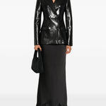 Gonna maxi con finitura satinata in nero Norma kamali - donna 
