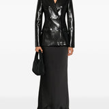 Gonna maxi con finitura satinata in nero Norma kamali - donna 