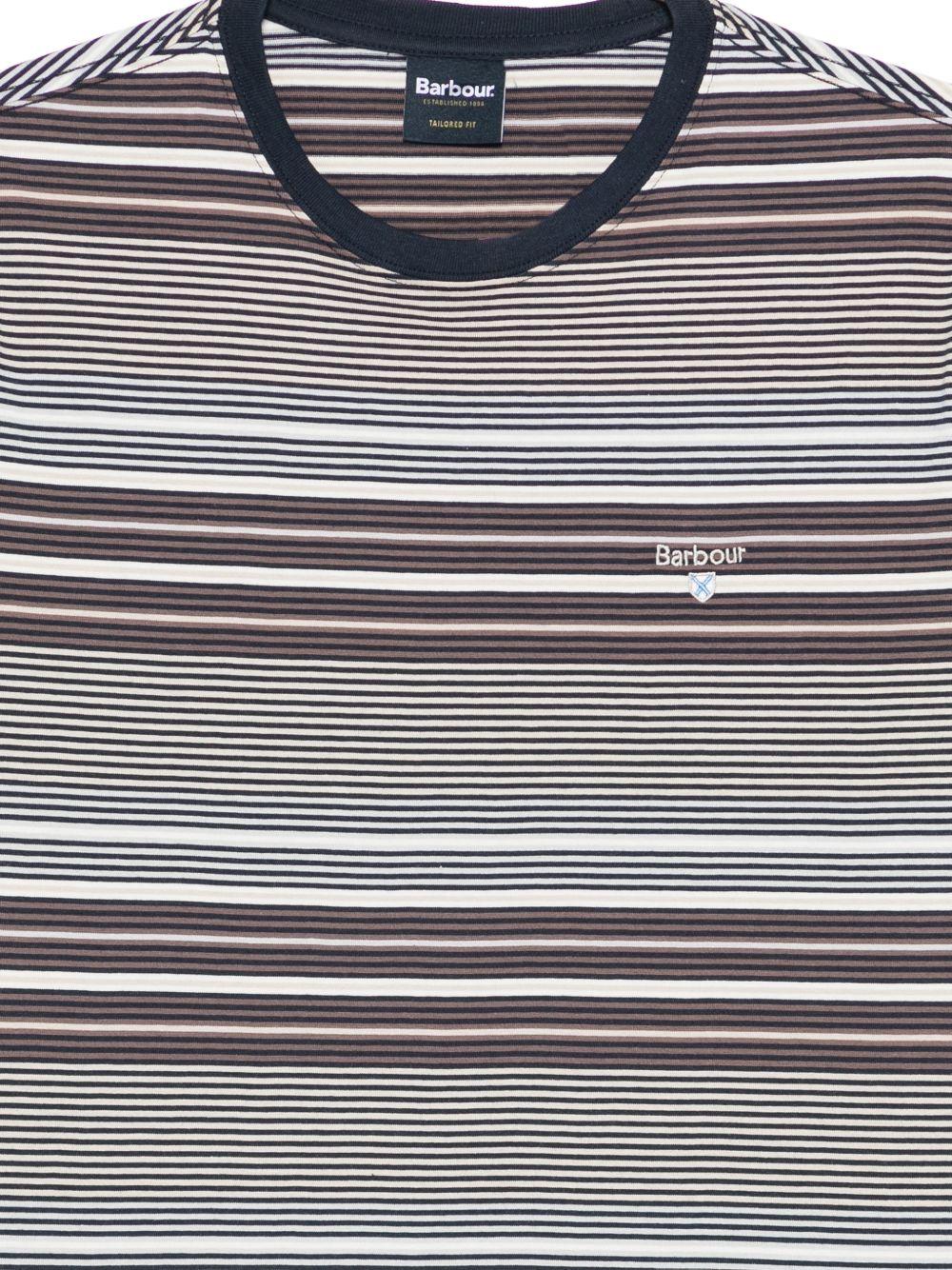 T-shirt a righe multicolore Barbour - uomo 