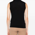 Top smanicato a collo alto in nero 's maxmara - donna 
