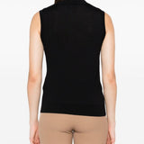 Top smanicato a collo alto in nero 's maxmara - donna 