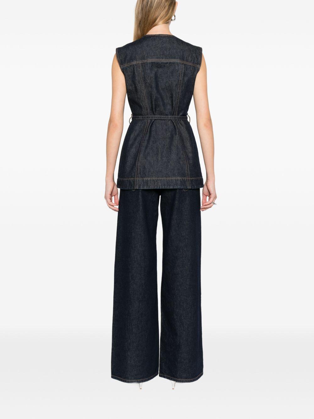 Gilet denim dominio in blu Maxmara sportmax - donna 