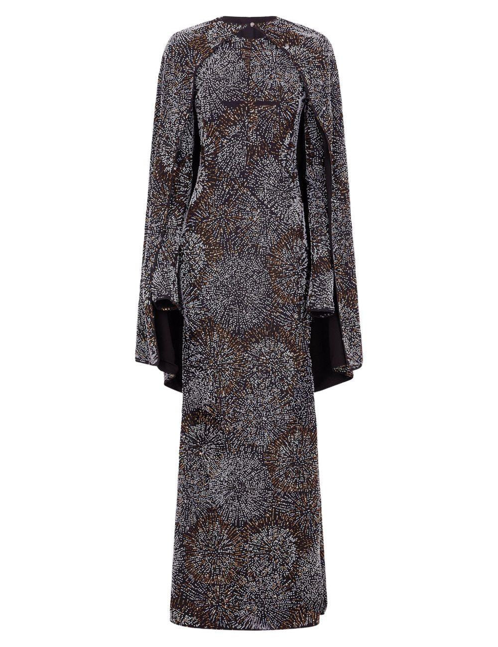 Abito con perline in nero Rabanne - donna 